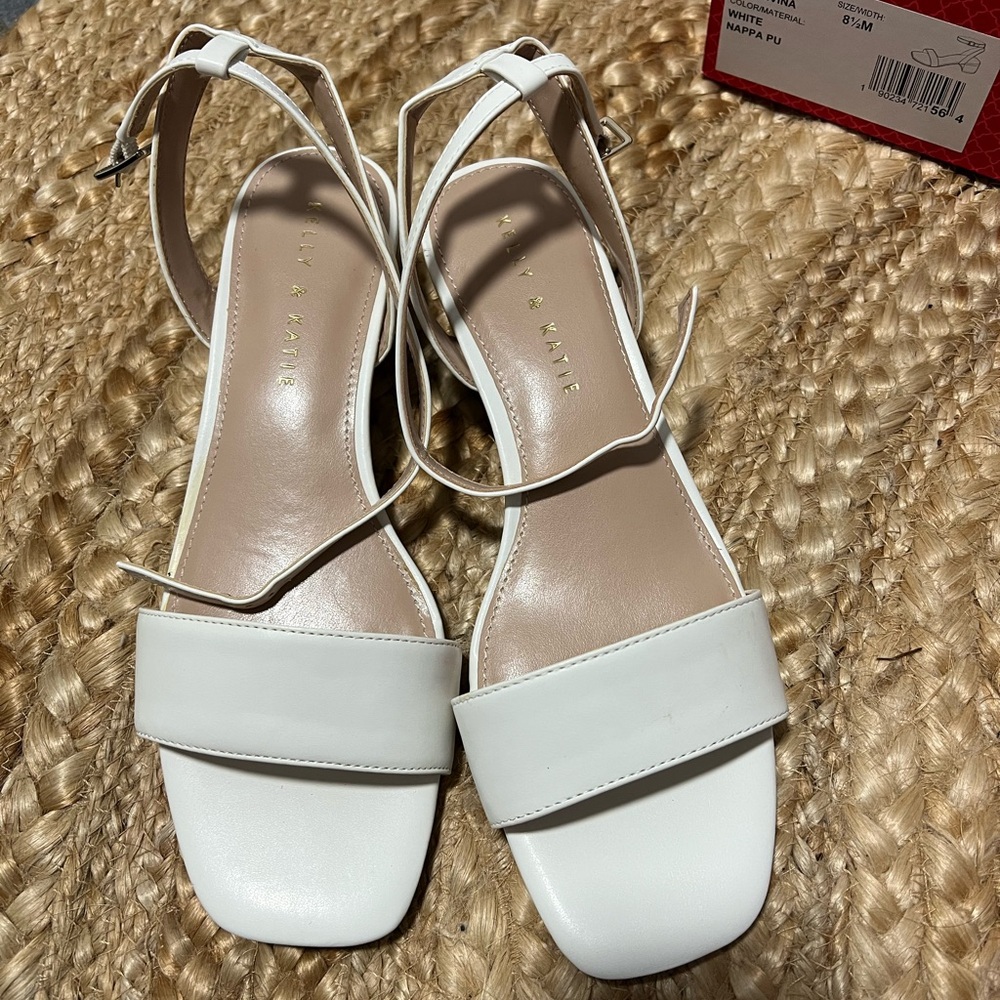 Kelly & Katie White Heeled Sandals
